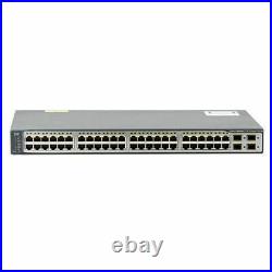 Cisco WS-C3750V2-48PS-S 3750V2 48 Port Gigabit Poe Sfp Layer 3 Ip Base Switch