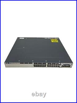 Cisco WS-C3750X-24P-S 24 Port Rack Mountable Switch + C3KX-NM-10G Network Module