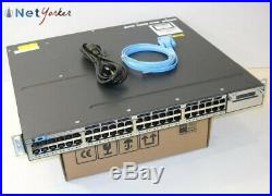 Cisco WS-C3750X-48P-L 48-Port PoE+ 3750X Gigabit Switch SameDayFastShipping