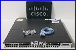 Cisco WS-C3750X-48PF-S 48-Port Gigabit IP Base Switch with 1x C3KX-PWR-1100WAC
