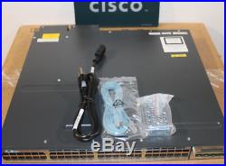 Cisco WS-C3750X-48PF-S 48-Port Gigabit IP Base Switch with2x C3KX-PWR-1100WAC DUAL