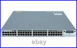 Cisco WS-C3850-48P-S Catalyst 48 Port PoE+ Gigabit Switch 715W AC Power