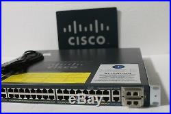 Cisco WS-C4948-10GE-S 4948-10GE 48 Port Gigabit +10GB Switch with singleAC 15.0 OS