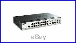 D-Link DGS-1510-20 20-Port Gigabit SmartPro Stackable Switch 2 SFP 2 10G SFP+