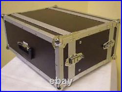 Effektrack 4 HE 19 DJ Studio Rack Case Flightcase 24 cm tief schwarz Verstärker