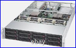 FREENAS ZFS Server 2U 12 Bay SYS-6028U-SAS3 X10DRU-i+ 2x E5-2690 V3 64GB RAM HBA