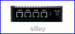 Fanless Mini PC Intel J1900 4 LAN Port 0G RAM/0G SSD Barebone pfSense Firewall