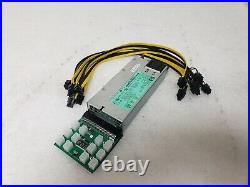 HP 1200W ETH ASICS Bitcoin Crypto Mining Power Supply with Breakout Board / Cables