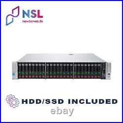 HP DL380 Gen9 24SFF 2x E5-2690v4 2.6GHz 28C 384GB P440AR 2x 800GB SSD 4xRJ45