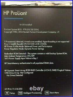 HP Proliant ML310E G8 V2 Server Tower, Intel Xeon 3.10GHz, 16GB Ram, No HDD