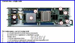 Intel H2312JFKR 4 Node Servers 8 x Six-Core XEON E5-2620 128GB 2U Rack Server