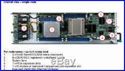 Intel H2312JFKR 4 Node Servers CTO E5-26xx V1 V2 No CPU/MEM 2U Rack Mount Server