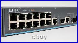 Juniper Networks EX2200-C-12P-2G Gigabit Ethernet Managed Switch with Rack Mounts