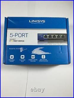 LinkSys 5-Port Gigabit Ethernet Switch SE3005 V2 1000 Mbps + NEW + FAST SHIPPING