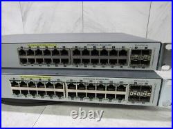 Lot of 2 HP 2530-24G PoE+ J9773A 24-Port Gigabit Network Switch with Rack Ears