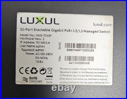 Luxul XMS-7048P 52-Port PoE+ L2/L3 Gigabit Switch