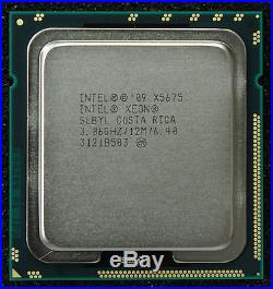 MATCHED PAIR 2X Intel Xeon Processor X5675 3.06GHz CPU 6 HEX CORE SLBYL 12M