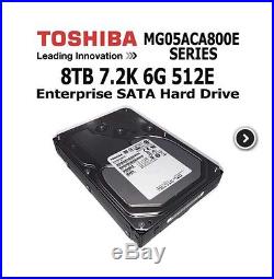 MG05ACA800E Toshiba 8TB 7.2K 6G 3.5 512E Enterprise SATA Hard Drive! NEW