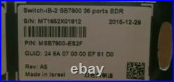 Mellanox SB7800 36-Port 100Gb QSFP28 EDR Infiniband Switch MSB7800-ES2F + 2x PSU