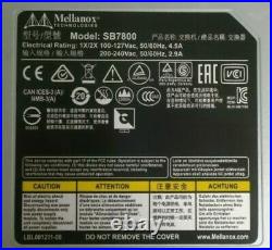 Mellanox SB7800 36-Port 100Gb QSFP28 EDR Infiniband Switch MSB7800-ES2F + 2x PSU