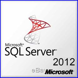 Microsoft SQL Server 2012 Standard 4 Core Processor License Unlimited Clients