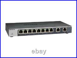 NETGEAR 10-Port Gigabit/10G Ethernet Unmanaged Switch (GS110MX) with 2 x 10G/M