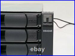 NetApp DS4246 24-Bay 4U SAS/SATA Disk Array 2IOM6 Controller 2580W+Caddies