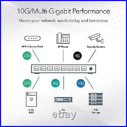 Netgear XS508M 8-Port 10G Multi-Gigabit Ethernet Unmanaged Switch Gray