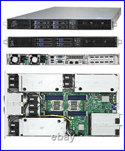 New 1U 4 bay 3 GPU x16 Slots Tesla Server Xeon E5-2678 V3 24 cores 64GB Ram 2PS