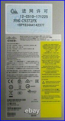 New Cisco Nexus N9K-C9372PX 9300 48-Port 1/10Gb SFP+ + 6-Port 40Gb QSFP+ Switch