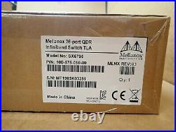 New Mellanox 36-port MSX6790 SX6790 QSFP QDR InfiniBand Switch EMC OEM 2 x PSU