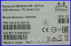 New Mellanox SX6506 MSX6506-NR 7RU Switch Chassis 1x Management Module 2x PSU