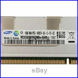 New Samsung 64GB 4X 16GB DDR3 4RX4 PC3-10600R 1333MHz 240Pin ECC REG Server Ram
