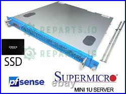 PFSENSE Firewall Server SUPERMICRO 10 CORE E5-2680 V2 2.8GHz 32GB 1TB SSD RAILS