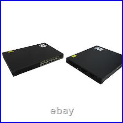 Pack of 2 Cisco Catalyst 2960 Series 24 Port WS-C2960-24PC-L PoE+ Gigabit Switch