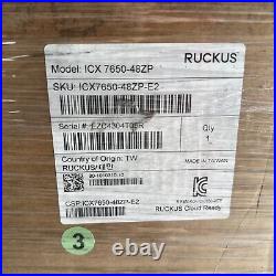 Ruckus ICX7650-48ZP-E2 Switch 48-Ports PoE+, 1x PSU L3 CommScope 24XMG Giga