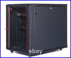 Server Rack Network Cabinet 15U 35 Inch Deep Rack Cabinet Enclosure For Servers