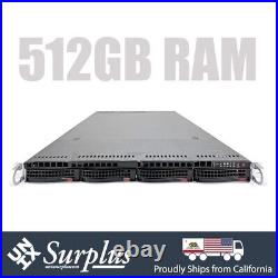Supermicro 1U Server Xeon 28 Cores 512GB DDR4 RAM Kit ECC 4x 10GB-T 3x PCI-E 2PS
