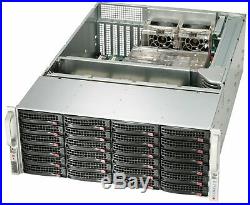Supermicro 4U Freenas ZFS Unraid Server Xeon 12 Cores 2.1ghz 16GB 24x Trays RAIL
