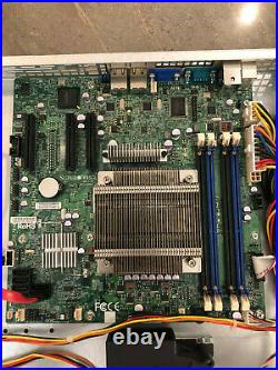 Supermicro CSE-512 server chassis, X9SCL-F+ motherboard, 16GBs of RAM, E3-1270v2
