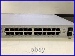 UBIQUITI US-24 UNIFI 24-PORT PoE+ RACK MOUNTABLE GIGABIT ETHERNET SWITCH USED