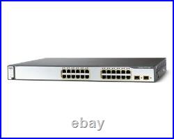 Used WS-C3750-24PS-E 24 Ethernet PoE ports, 2 SFP Uplink, IP Services Switch